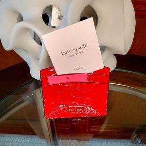 Kate Spade SYLVIA CROC EMBOSSED CARD CASE